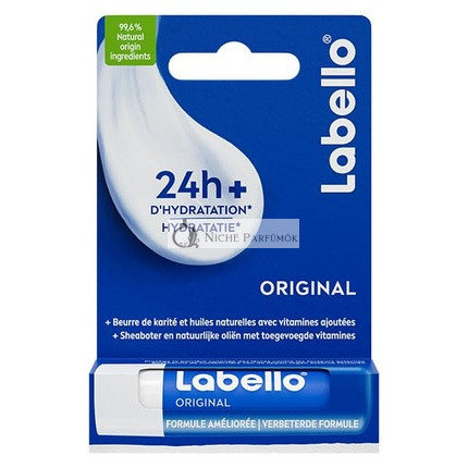 NIVEA Labello Originálny Balzam na Pery 5.5ml Obohatený o Prírodné Oleje a Krémovú Textúru