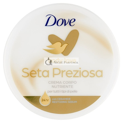 Dove Hodvábny Telový Krém Výživný Telový Krém pre Všetky Typy Pleti, 300ml