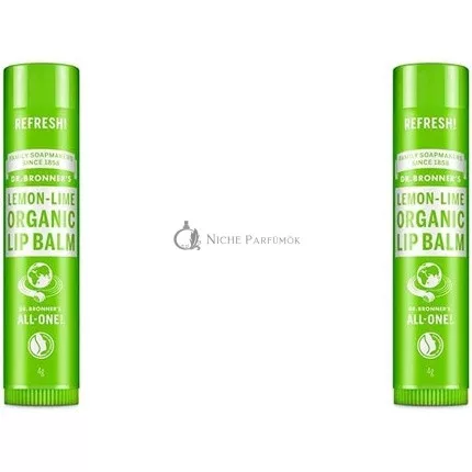 Dr Bronner's Balzam na pery Citrón-Limetka bez syntetických zložiek a organických olejov, 4g