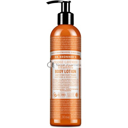 Dr Bronner's 3 v 1 Pomaranč a Levanduľa Organický Krém na Ruky a Telo, 236ml