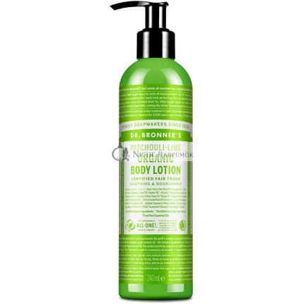 Dr Bronner's Patchouli Lime Organická Telová a Rukavá Lotion, 236ml