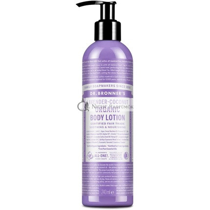 Dr Bronner's Levanduľa a Kokosový Organický Krém na Ruky a Telo, 236ml