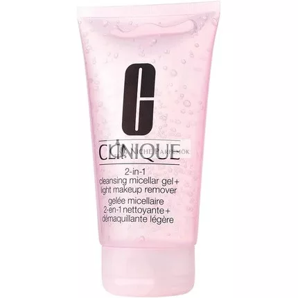 Clinique 2 v 1 čistiaci micelárny gél + odstraňovač make-upu na tvár, 150ml