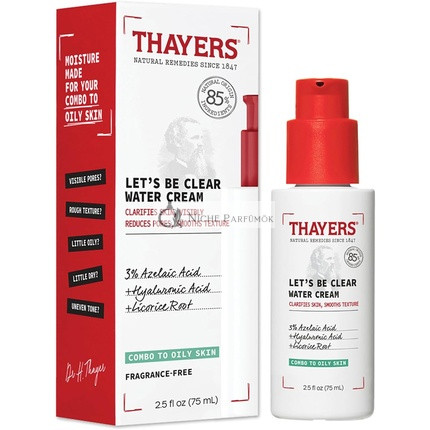 Thayers Let's Be Clear Vodný Krém na Tvár s Azelaínovou Kyselinou a Kyselinou Hyalurónovou, 75ml