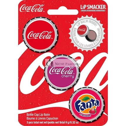 Lip Smacker Coca-Cola Ochutené balzamy na pery - Klasická kola, Cherry kola, Fanta jahoda