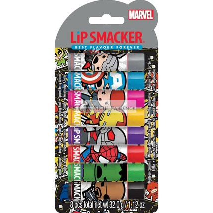 Lip Smacker Marvel Kolekcia Avengers Párty Balíček 8 Príchutí Balzamov na Pery pre Deti