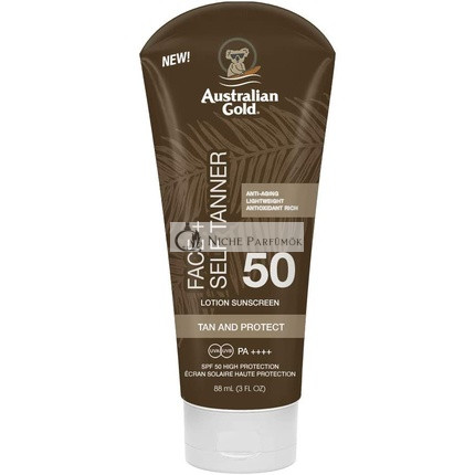 Australian Gold Ochranný krém a samoopaľovací krém na tvár SPF 50, 88ml