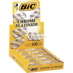   BIC Chrome Platinum Dvojitá Hrana Bezpečnostná Holiaca Čepeľ Jednorazová 100 Kusov