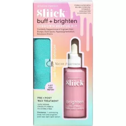   Sliick Buff a Rozjasniť Sada 30ml s Exfoliačnym a Ingrown Rescue Kit Telovým Rukávom a Exfoliačnym Sérumom