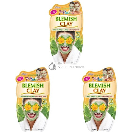 7th Heaven Maska z ílového bahna proti nedokonalostiam s čarodejnickým lieskovcom a aloe vera, 20g