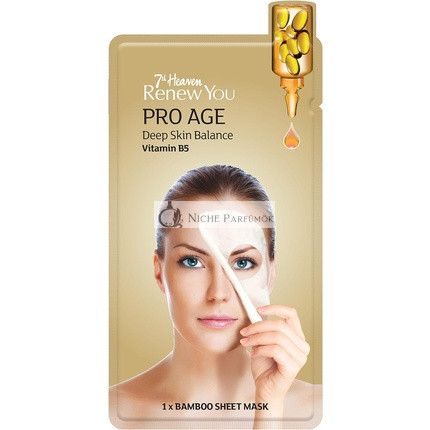 7th Heaven Renew You Pro Age Bambusová Maska s Vitamínom B5 pre Hlbokú Rovnováhu Pleti