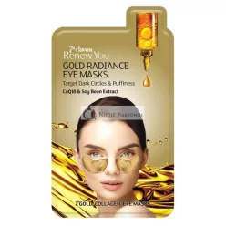   7th Heaven Renew You Gold Radiance Očné Maska Obohatená CoQ10 a Extraktom Sóje na Boj proti Tmavým Kruhom a Opuchom