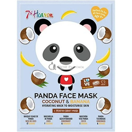 7th Heaven Panda Pleťová Maska s Kokosom a Banánom na Hydratáciu a Vlhčenie Pleti