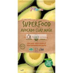   7th Heaven Superfood Avokádová Hlinená Maska Rozjasňujúca a Exfoliačná Maska s Avokádom a Orechom na Hĺbkové Čistenie Pórov 10g