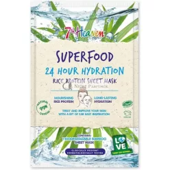   7th Heaven Superfood Intenzív Hydratácia Ryžový Proteín Biodegradovateľná Bambusová Maska na Tvár pre Výživu Pleti - Ideálna pre Všetky Typy Pleti