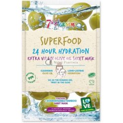   7th Heaven Superfood Intenzív Hydratácia Extra Panenský Olivový Olej Biodegradovateľná Bambusová Maska na Tvár pre Dlhodobú Hydratáciu - Ideálna pre Všetky Typy Pleti