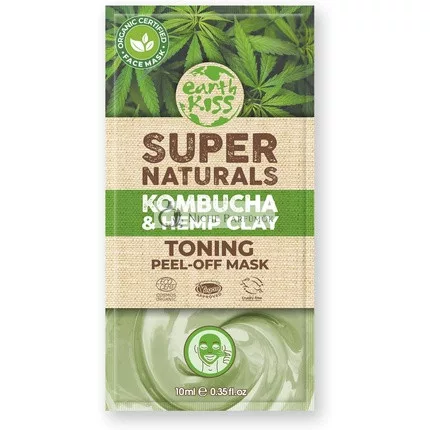 Earth Kiss Supernaturals Kombucha a Konopná Hlinená Peel-Off Maska