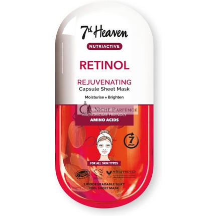 7th Heaven Retinol Nutriactive Obnovujúca pleťová maska obohatená aminokyselinami na hydratáciu a rozjasnenie pleti