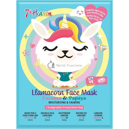 7th Heaven Llamacorn Pleťové Maska Set pre Deti od 8 Roka Kkokos a Papája Upokojujúca Hydratačná