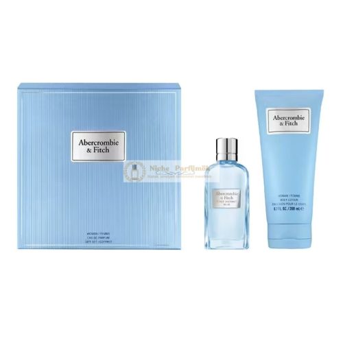 Abercrombie & Fitch First Instinct Blue Set 50ml EdP a 100ml Telové mlieko - Nové
