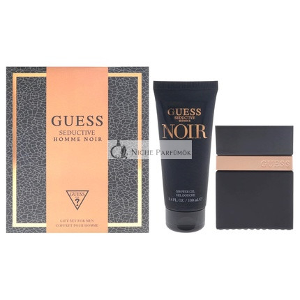Guess Seductive Noir pre mužov 2-dielna darčeková sada, 50 ml EDT Spray a 100 ml sprchový gél