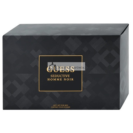 Guess Seductive Noir Homme - Eau De Toilette 100 ml, Sprchový gél 100 ml, Dezodorant 226 ml, Kozmetická taška