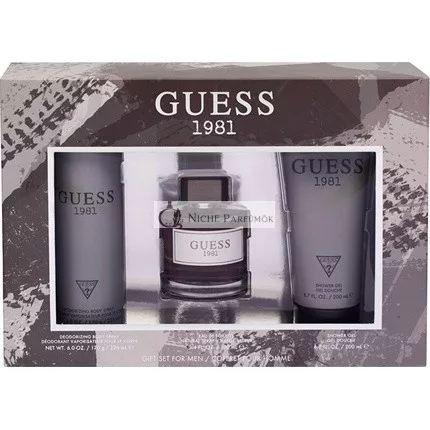 Guess 1981 pre mužov - Eau De Toilette, 100 ml, sprchový gél, 200 ml, deodorantový sprej, 226 ml