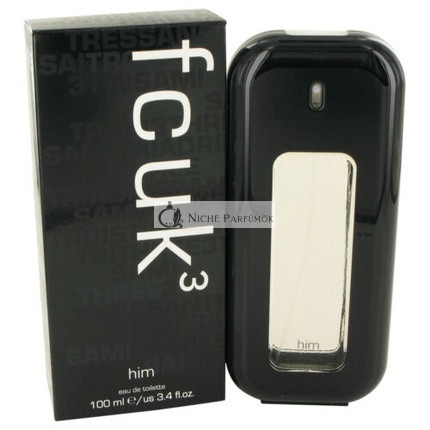 Fcuk 3 Eau De Toilette Spray, 100ml, pre mužov