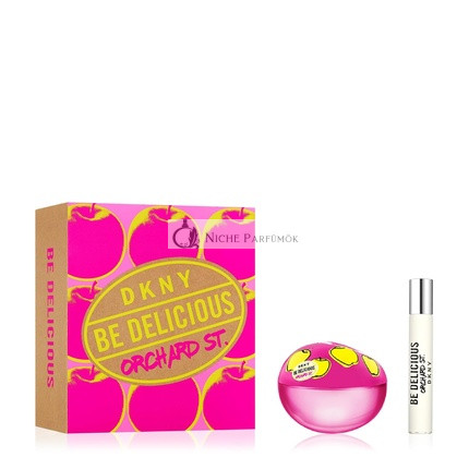 DKNY Be Delicious Orchard St. Eau de Parfum Darčeková Sada pre Ženy - Parfumový Sprej 100ml & Cestovný Sprej 15ml