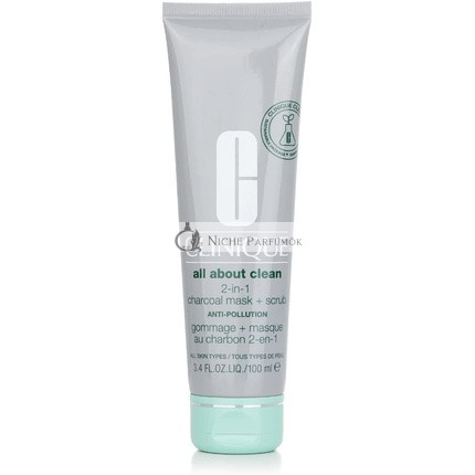 Clinique All About Clean 2-v-1 Aktív Uhlíková Maska + Peelingový Čistiaci Prostriedok a Odstraňovač Make-upu, 100ml