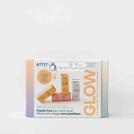 ATTITUDE Oceanly Radiant Skin Denná Starostlivosť o Pleť Sada PHYTO GLOW Cestovné Veľkosti Barov - Balenie 4 ks