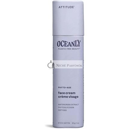 ATTITUDE Oceanly Krém na tvár v tyčinke, EWG overené, bez plastov, rastlinné a minerálne zložky, vegánske produkty starostlivosti o pleť, PHYTO AGE bez vône, 30 g