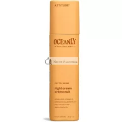   ATTITUDE Oceanly nočný krém v tyčinke - EWG overené rastlinné a minerálne zložky, vegánske produkty starostlivosti o pleť PHYTO GLOW bez vône, 30 g