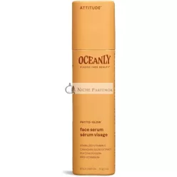   ATTITUDE Oceanly Sérum na Tvár, EWG Overené Rastlinné a Minerálne Zloženie, Vegánske Kozmetické Výrobky PHYTO GLOW Bez Parfumov, 30 gramov