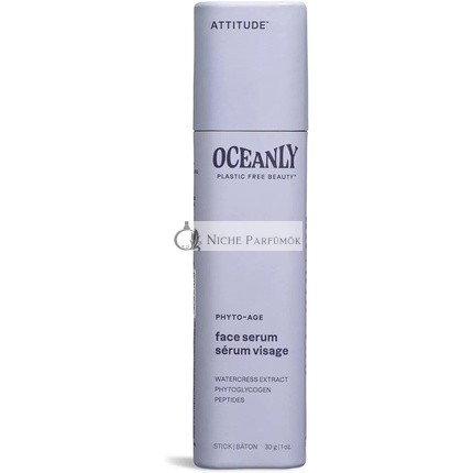 ATTITUDE Oceanly pleťové sérum v tyčinke EWG overené bez plastov rastlinné a minerálne zložky vegánske produkty starostlivosti o pleť PHYTO AGE bez vône 30g