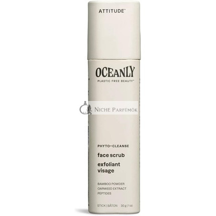 ATTITUDE Oceanly Čistiaca Tyčinka na Tvár, EWG Overená, Bezplastová, Na Rastlinnej a Minerálnej Základne, Vegánska a Bez Zvieracích Pokusov, PHYTO CLEANSE, Bez Parfumov, 30 g