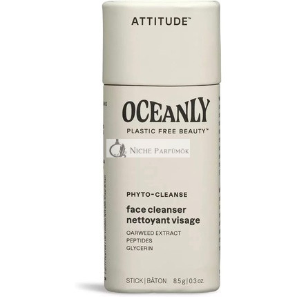 ATTITUDE Oceanly Čistiaci stick na tvár, EWG overený, bez plastov, rastlinné a minerálne zložky, vegánske produkty starostlivosti o pleť, PHYTO CLEANSE, bez vône, 8,5 g