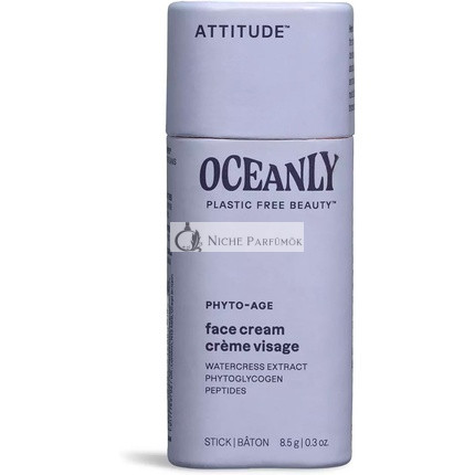 ATTITUDE Oceanly Krém na tvár v tyčinke, EWG overené, bez plastov, rastlinné a minerálne zložky, vegánske produkty starostlivosti o pleť PHYTO AGE bez vône 8,5 g