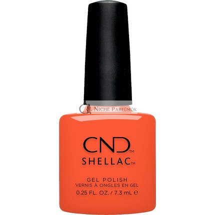 CND Shellac Ig-Night-Ed polopriesvitný UV lak na nechty - Gleam & Glow kolekcia, č. 471 Oranžový
