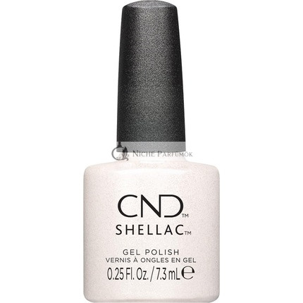 CND Shellac UV Lak na Nechty Winter Warrior Č. 479 Biele Trblietky