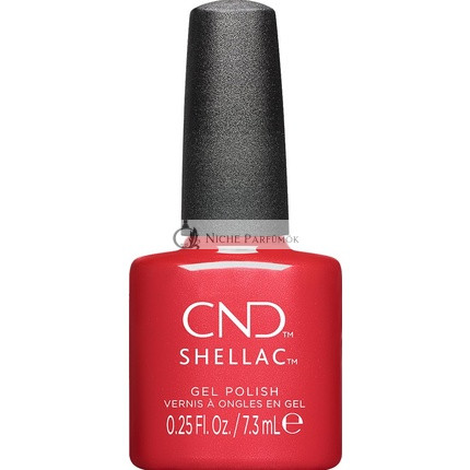 CND Shellac UV lak na nechty Dragon Slay All Day č. 482 červený lesk