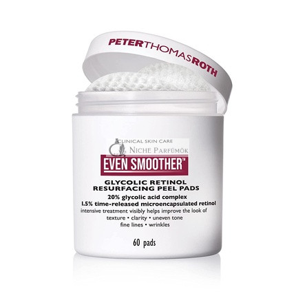 Peter Thomas Roth Even Smoother Glykolový Retinol Peelingové Podložky, 60 ks