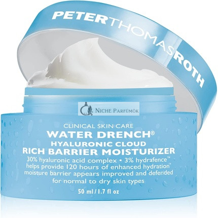 Peter Thomas Roth Vodná Drenáž Hyalurónová Oblak Bohatý Barrier Hydratačný Krém, 50ml