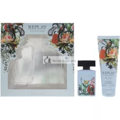   Darčeková sada Replay Signature Secret pre ženy - Eau De Toilette 30ml a telové mlieko 100ml