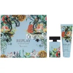   Replay Signature Secret Pre Ženy 2-dielna darčeková sada: Eau De Toilette 50ml - Telový krém