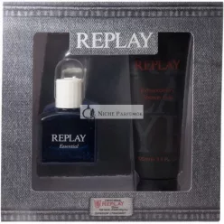   Replay Essential for Him Darčeková sada 30ml EDT sprej a 100ml sprchový gél