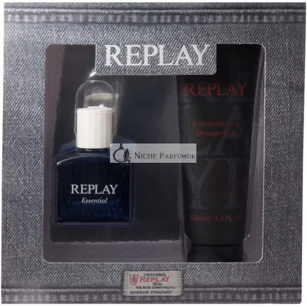 Replay Essential for Him Darčeková sada 30ml EDT sprej a 100ml sprchový gél