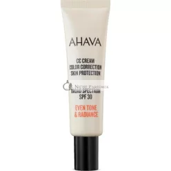   AHAVA CC Krém Korekcia Farby SPF30 Ľahká Formula pre Dokonalú Žiarivú Pokožku, 30ml
