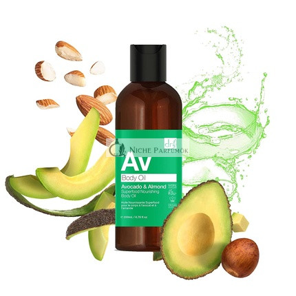 Dr Botanicals Avokádový a Mandľový Superfood Výživný Telový Olej 200ml