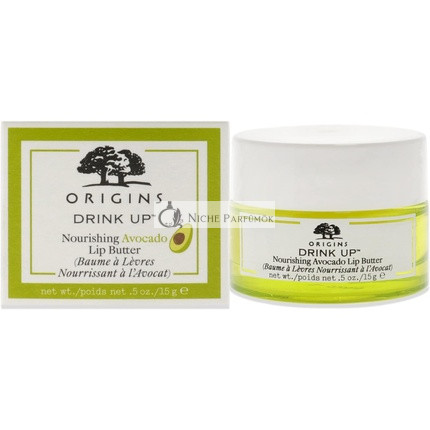 Origins Drink Up výživné avokádové maslo na pery, 14g balzam na pery
